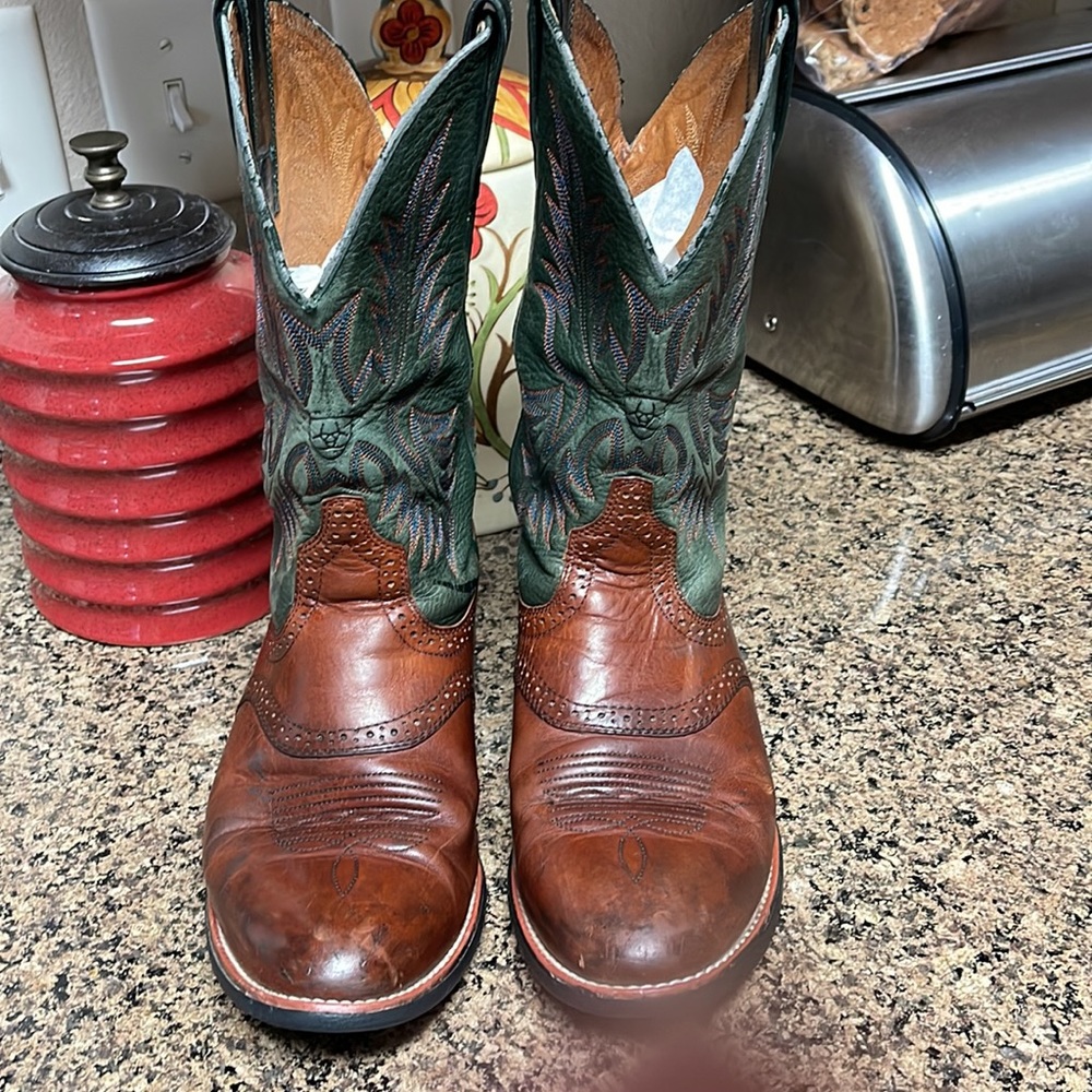 Ariat men’s Heritage Stockman Leather Western Cowboy Boots 9